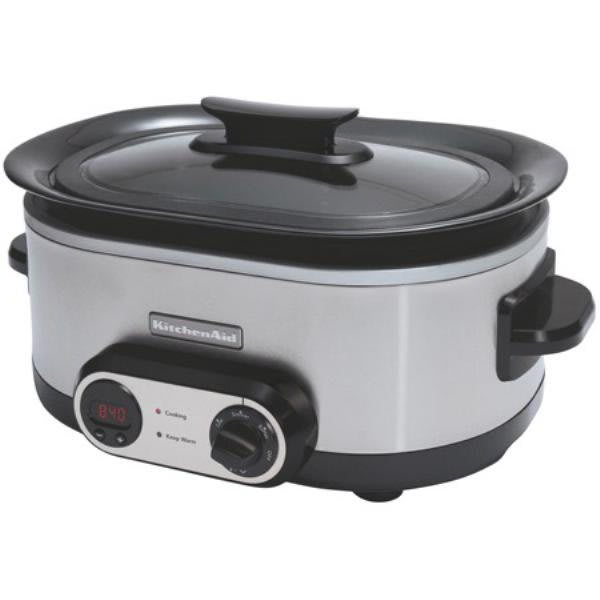 KitchenAid KSC700SS Slow Cooker, 7 Quart, Electronic Management System, Stainless