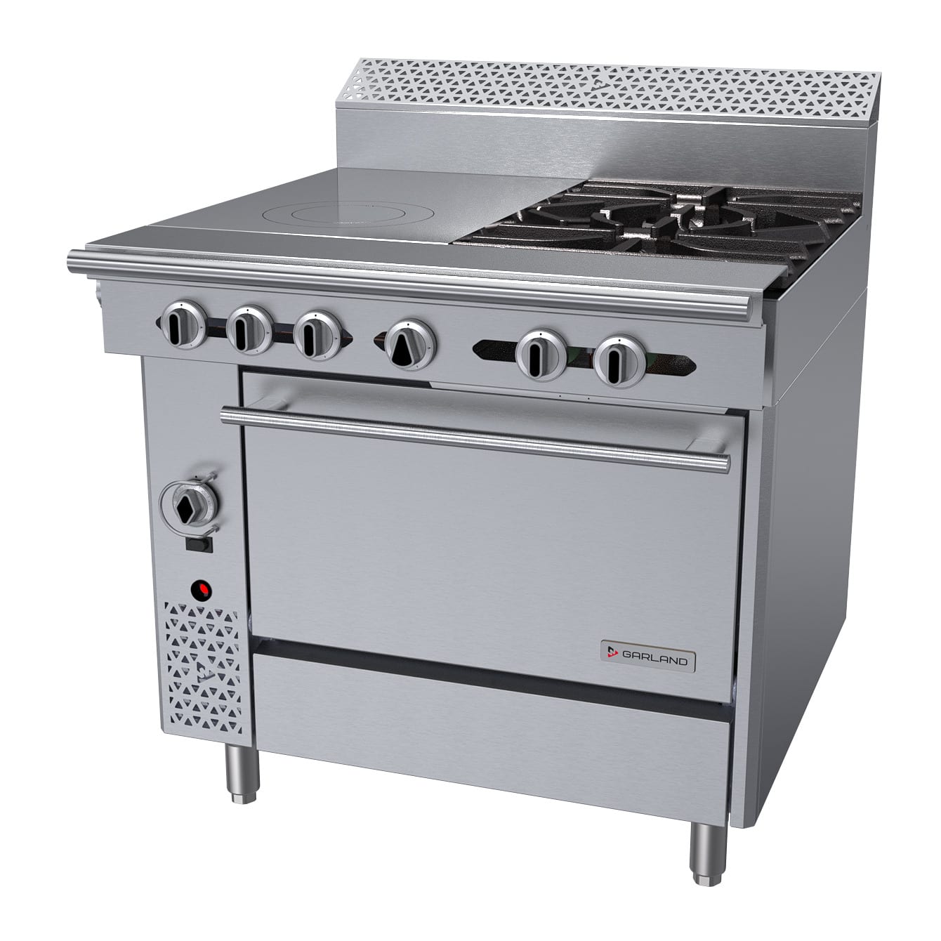 MoTak MR6-G24-C-S 36 2 Burner Gas Range w/ Griddle & Standard Oven,  Convertible