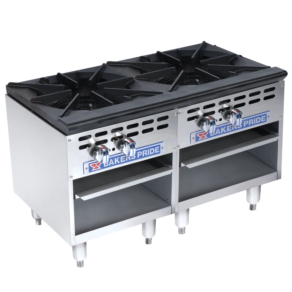 Bakers Pride BPSP-18-2D 2-Burner Stock Pot Range, LP