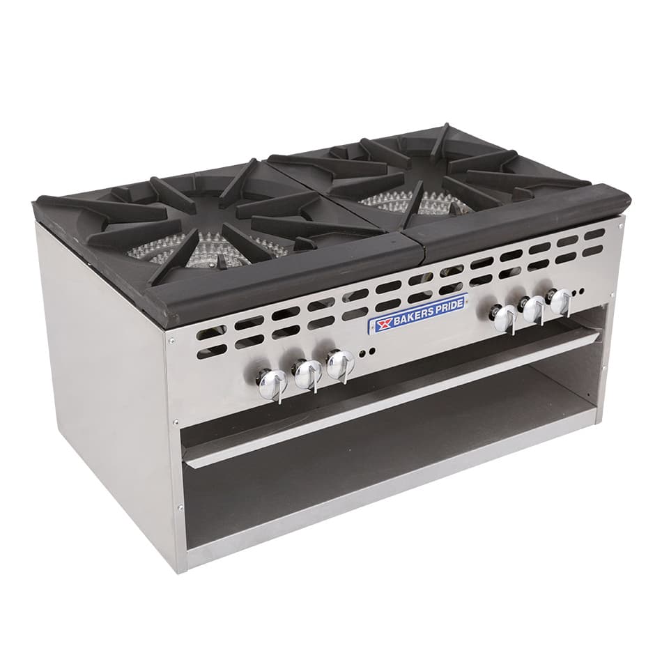 Bakers Pride BPSP363D 2 Burner Gas Stock Pot Range, Natural Gas