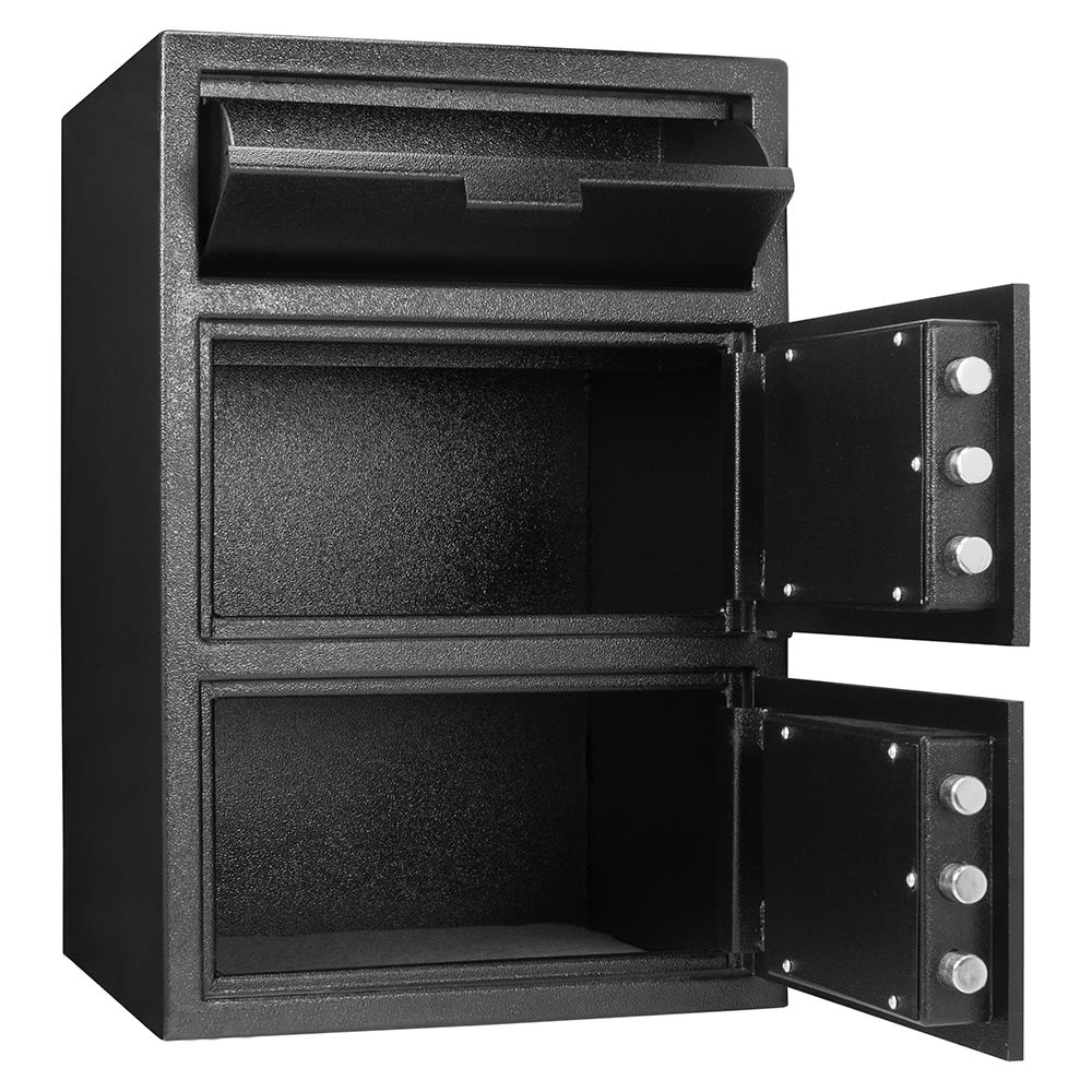 Barska ax13312 locker depository safe w keypad lock 2 compartments