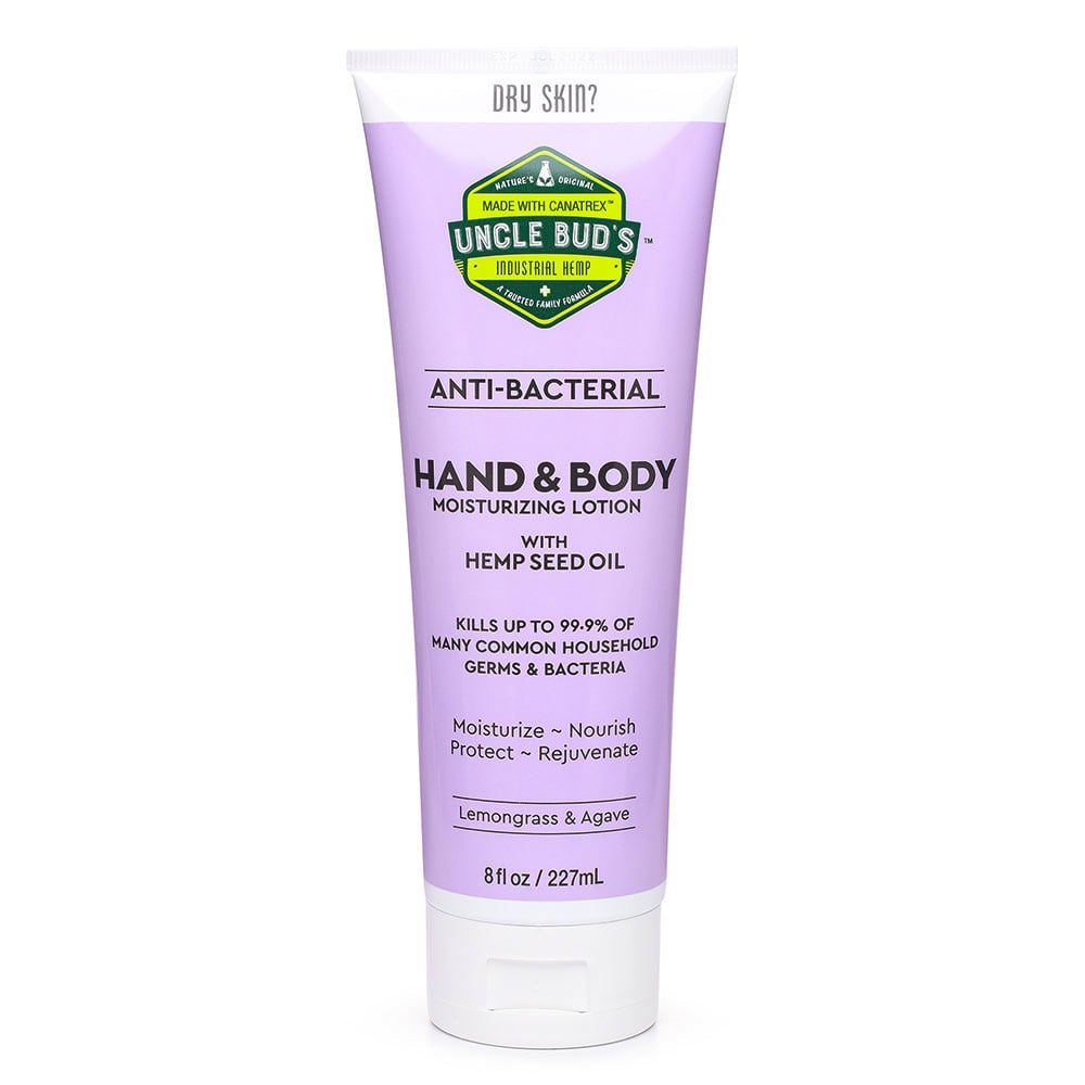 uncle bud s abl117h 8 oz antibacterial hemp hand body lotion lemongrass agave uncle bud s abl117h 8 oz antibacterial hemp hand body lotion lemongrass agave