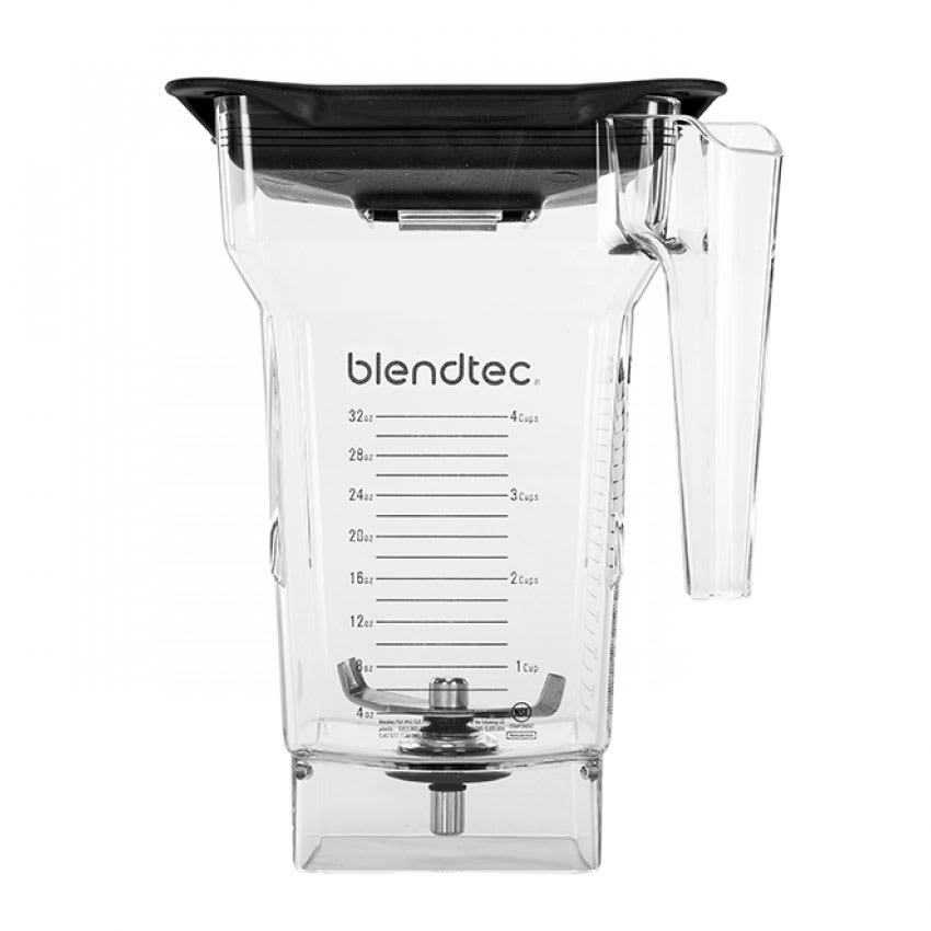 Blendtec FOURSIDE-SQ 2-qt FourSide Blender Jar w/ Square Hole Soft Lid & Wingtip Blade