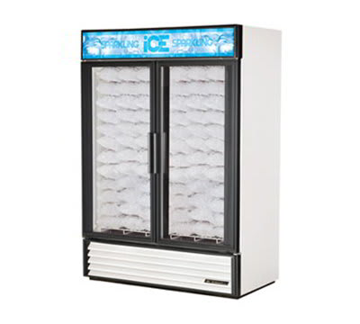 True GDIM49NT 54.13-in Ice Merchandiser w/ (117) 8-lb Bag Capacity & 2-Glass Doors, Black