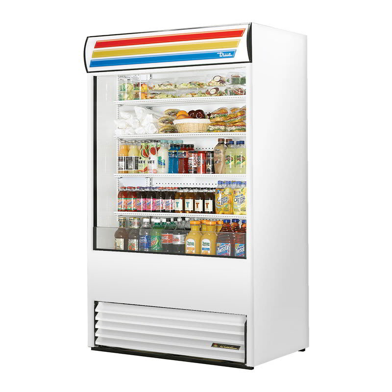 True TAC-48SS 48" Vertical Open Air Cooler w/ (5) Levels, 208-230v/1ph