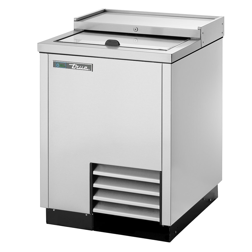 True TD-24-7-S 24" Forced Air Bottle Cooler - Holds (108) 12-oz Bottles, Lid Locks,115v