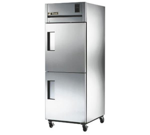 True TR1R-2HS Refrigerator, Reach-In, 1 Section, SS Half Doors, 31 cu ft