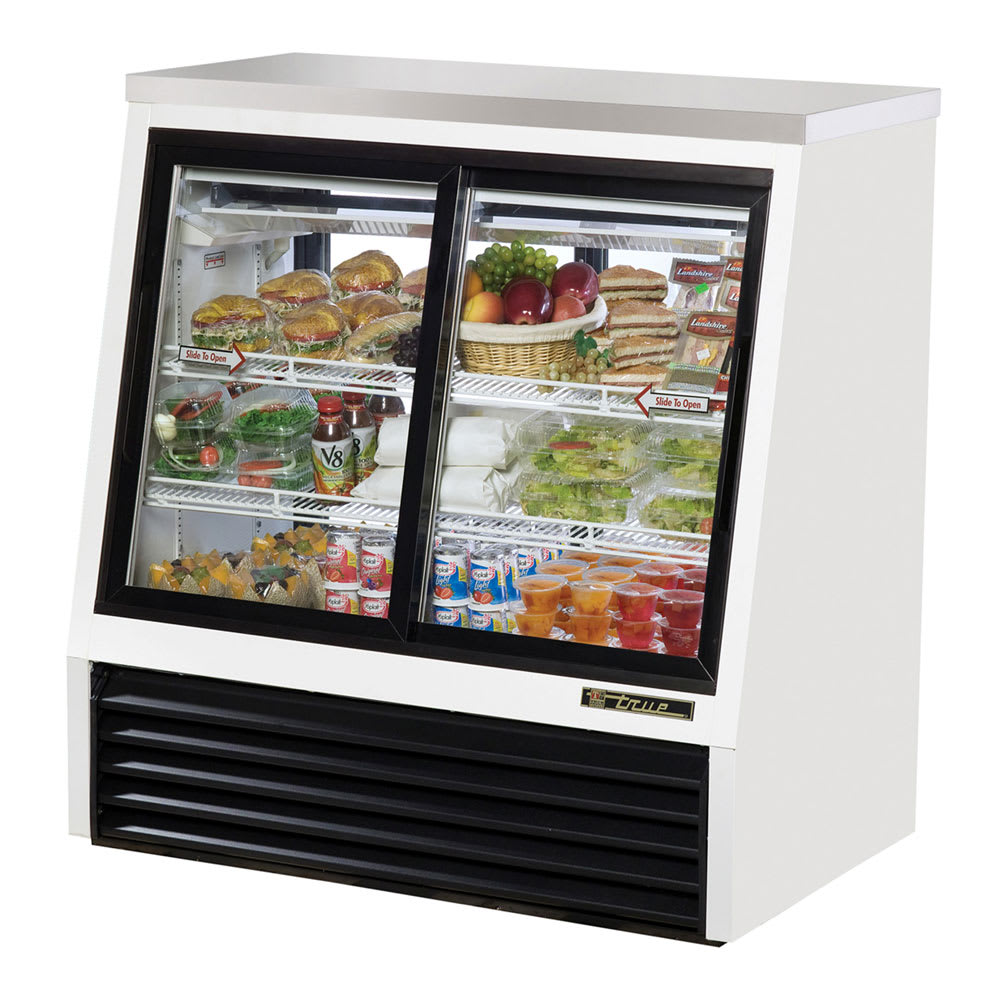 True TSID-48-4 48" Self Service Deli Case w/ Straight Glass - (3) Levels, 115v