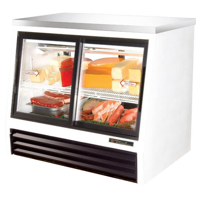 True TSID-48-4-L 48" Self Service Deli Case w/ Straight Glass - (2) Levels, 115v
