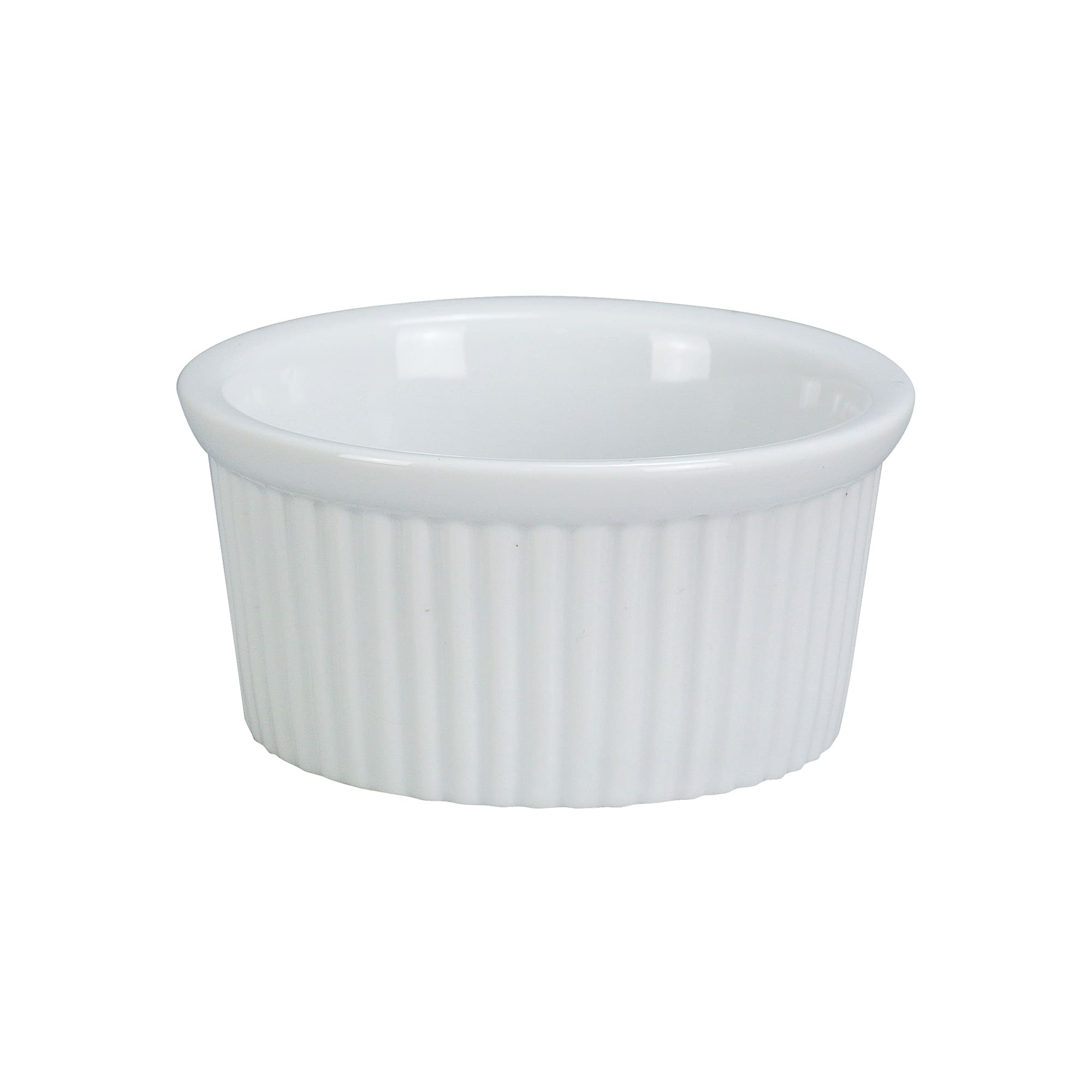 Yanco RK102 2 oz Fluted Ramekin Porcelain, Super White
