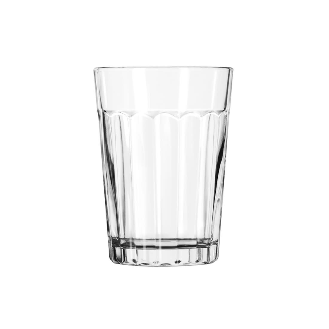 black glass tumbler