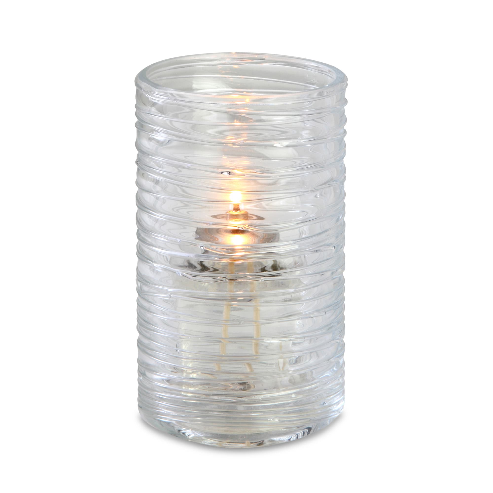 Sterno 80254 Katama Candle Lamp 3"D x 5"H, Glass, Clear
