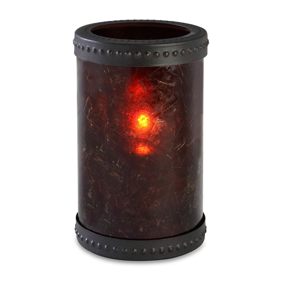 Sterno 80308 Madison Candle Lamp 3 1/8"D x 5"H, Glass, Amber/Bronze