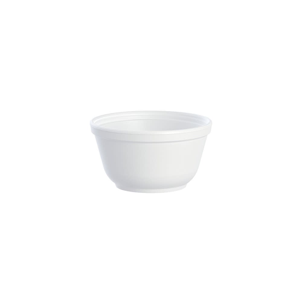 Dart 10oz. Round Foam Bowls - White