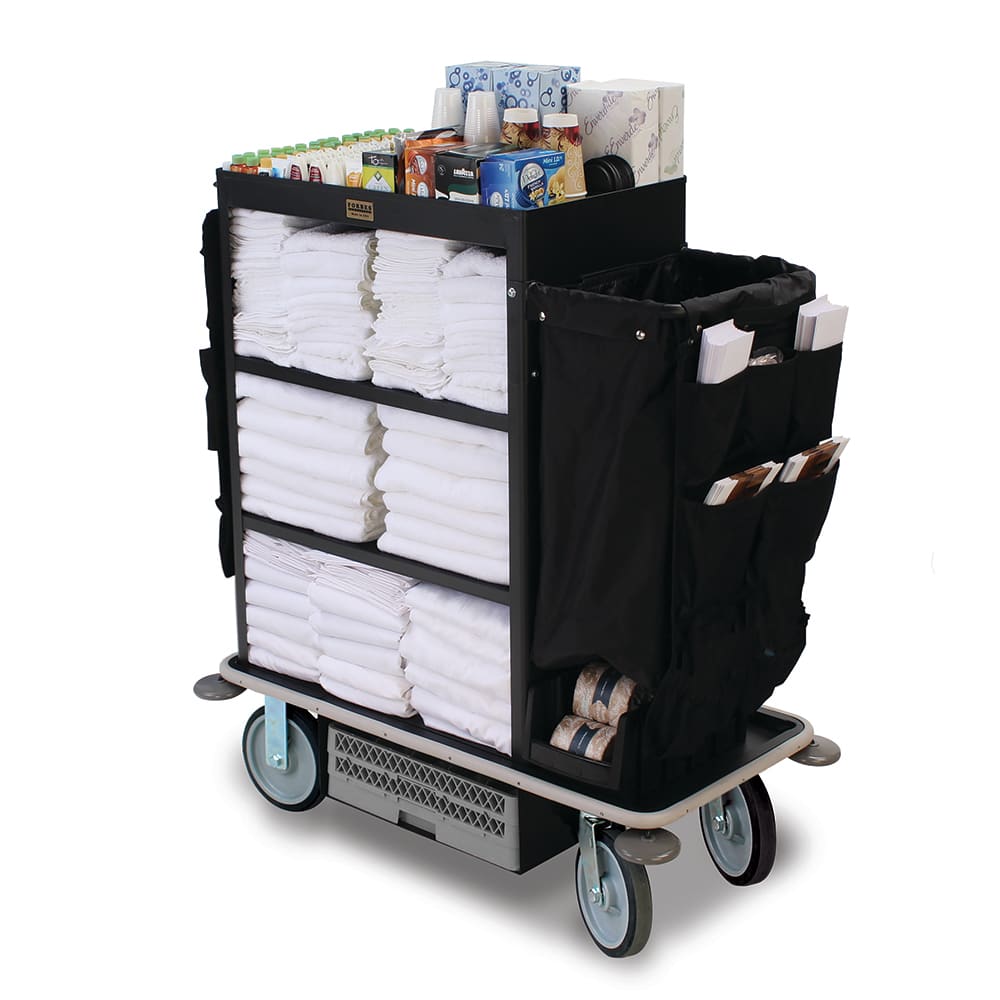 Forbes Industries 2153A Housekeeping Cart w/ (3) Shelves & (1) Bag - 18
