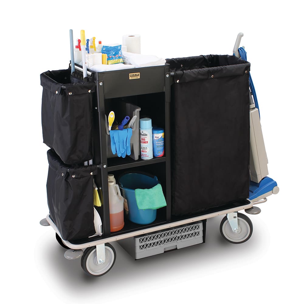 Forbes Industries 2155A Housekeeping Cart w/ (3) Shelves & (3) Bags
