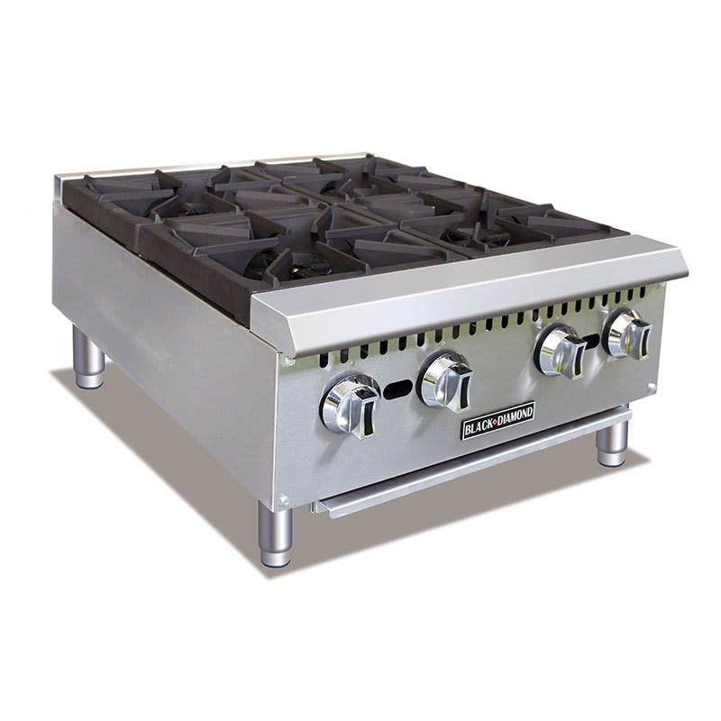 Black Diamond BDCTH-24 LP 4-Burner Hot Plate - Heavy Duty, 100,000 BTU, Stainless, LP