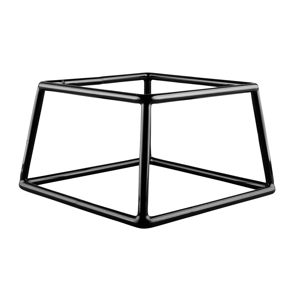 Elite Global Solutions SS764RC Pedestal Display Riser 7"L x 6"W x 4"H, Rubber Coated Steel, Black