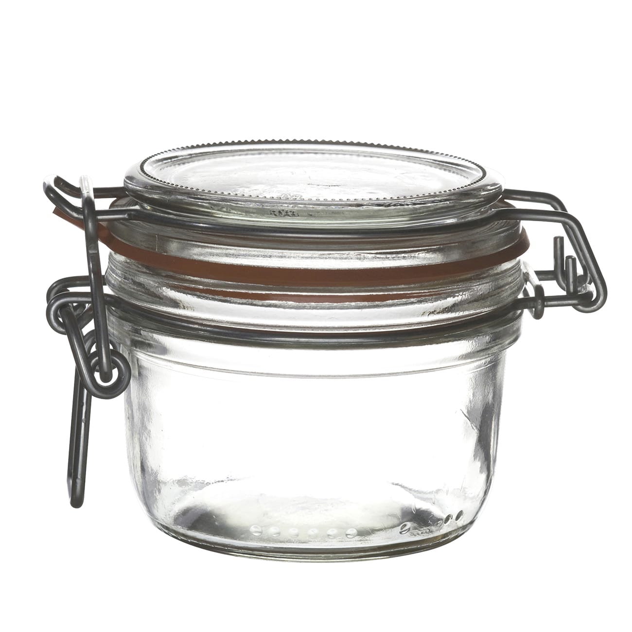 Steelite 4949Q459 6 oz Fido Jar w/ White Gasket - Glass, Clear