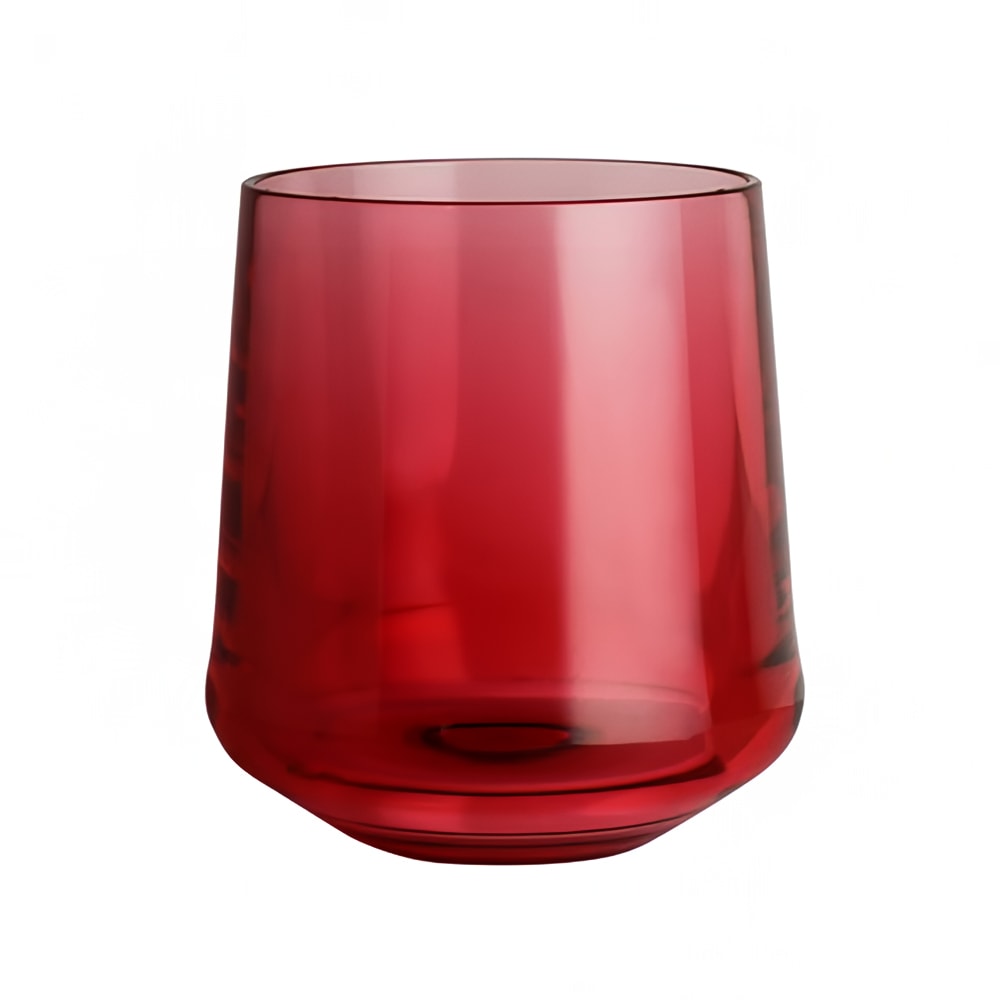 Steelite 7044DR011 12 oz Summit Stemless Wine Glass, Plastic, Red