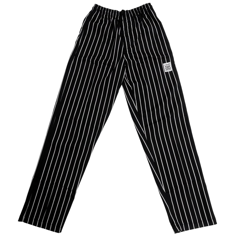 Medium Chef Revival Women's Baggy Cargo Chef Pants Black Poly Cotton 