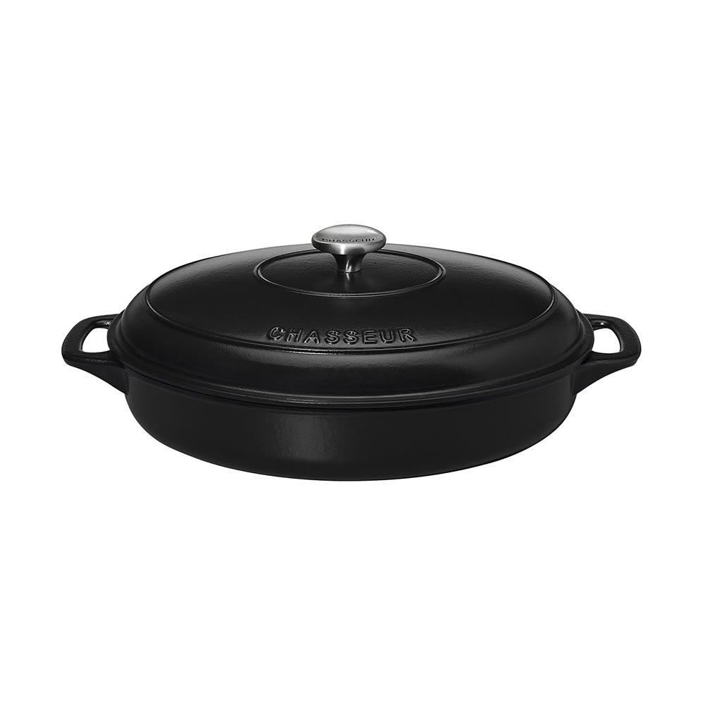 Chasseur 7'' Enameled Cast Iron Wok with Lid