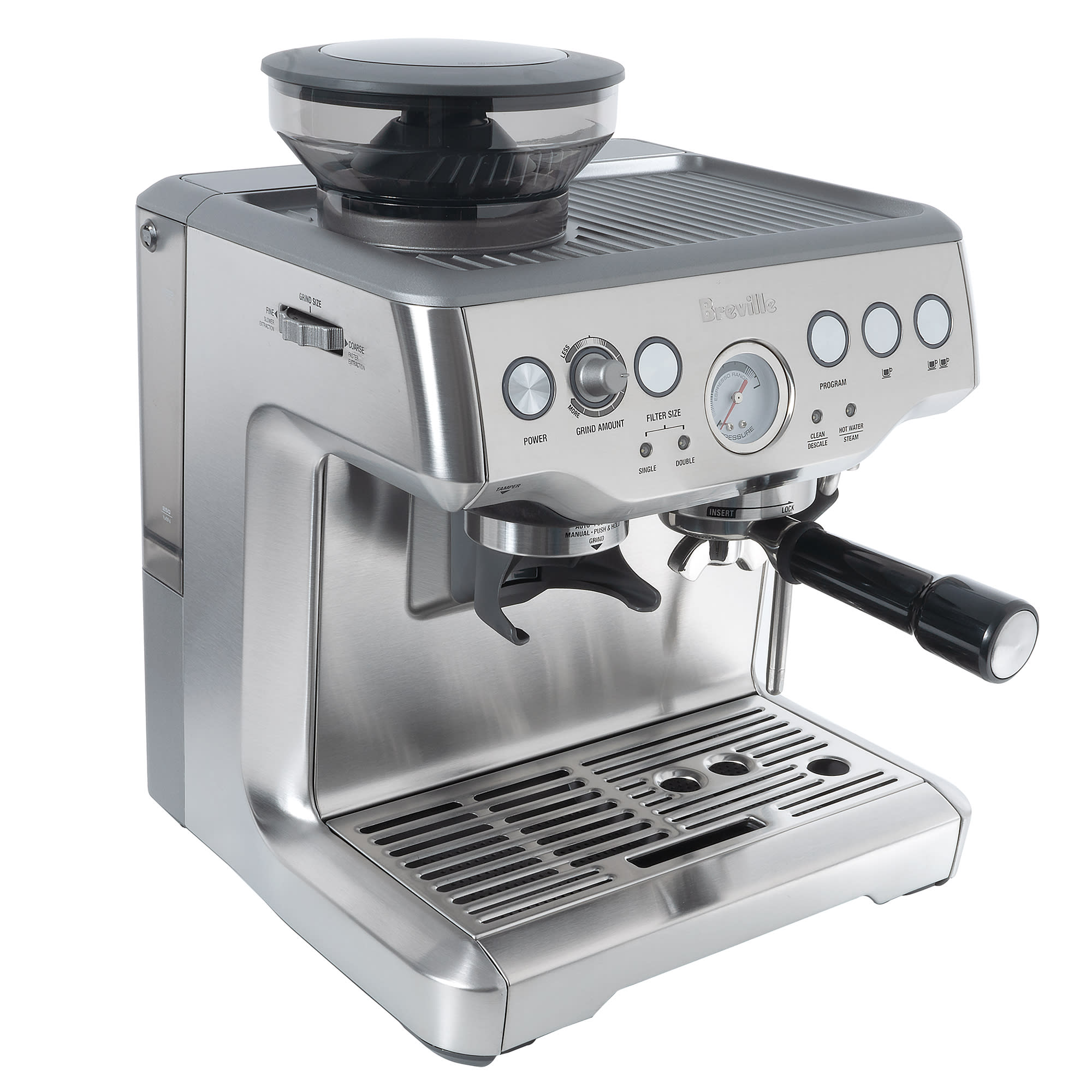 Breville Bes870xl Barista Express Espresso Machine W 1 2 Lb Bean Hopper Brushed Stainless