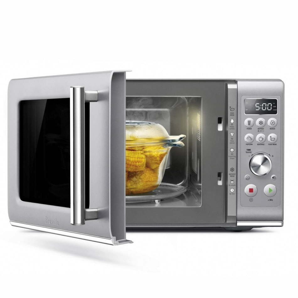 Breville BMO650SIL1BUC1 0.9 cu ft Compact Wave™ Soft Close Microwave
