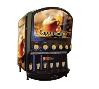 Grindmaster PIC-6-I 6-Flavor Hot Chocolate/Cappuccino Dispenser w/ (6) 5-lb Hoppers, 120v