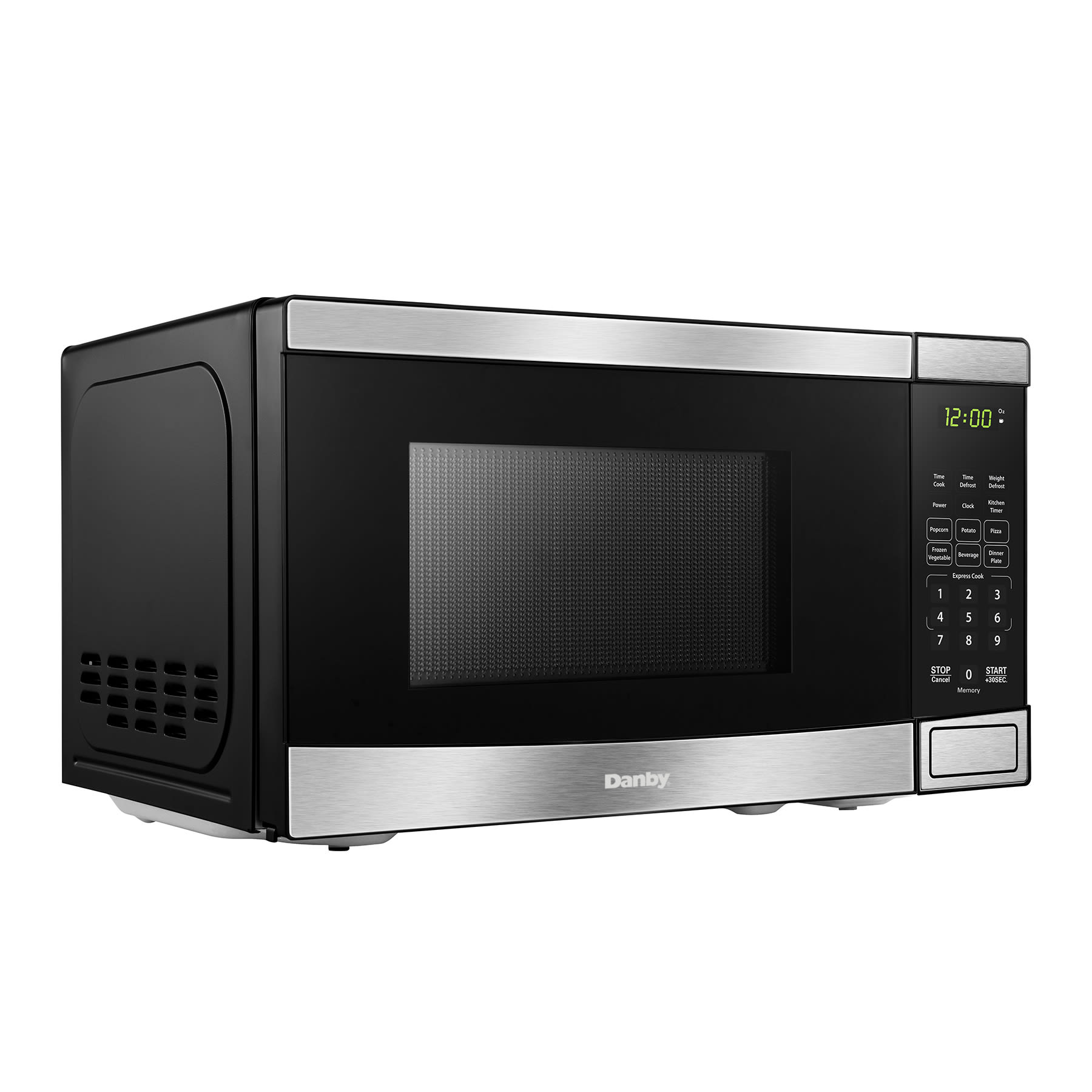 Danby DBMW0721BBS 0.7 Cu.Ft Countertop Steel-700 Watts Small Microwave with Push Button Door Stainless Steel