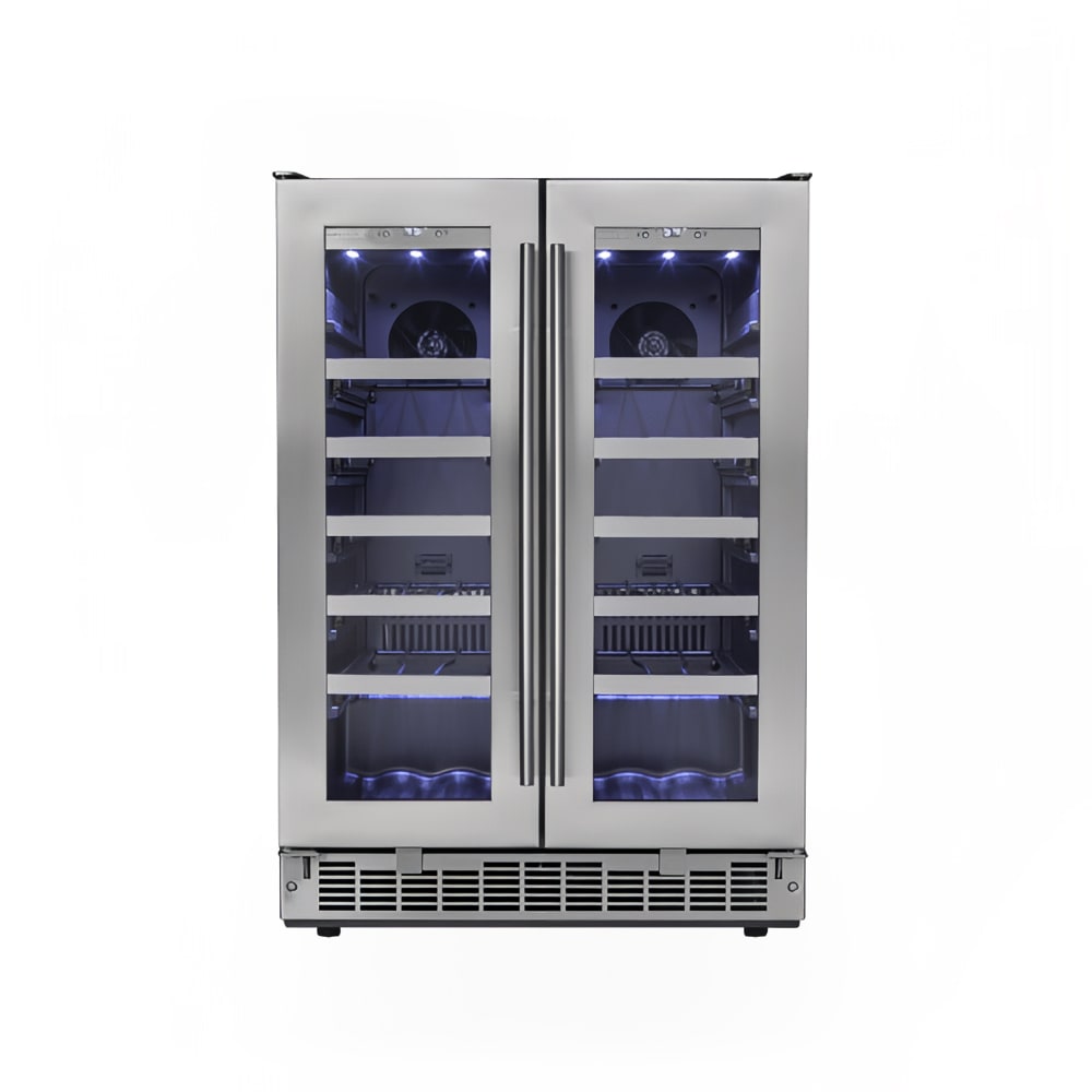 Danby DWC047D1BSSPR 24" Two Section Wine Cooler w/ (2) Zones 42