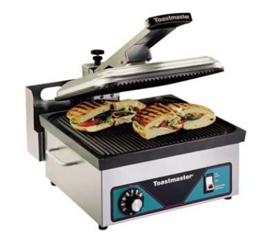 Toastmaster A710SA-120 Sandwich Griddle w/ Smooth Non Stick Plates, 120 V