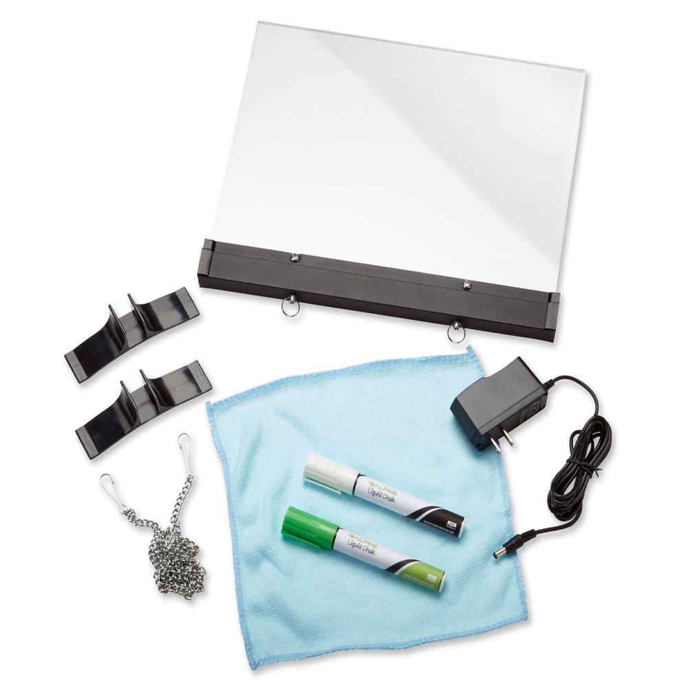 Alpine Industries 49601 Surface/Wall Mount LED Marker Board 11 4/5" x 9", Acrylic