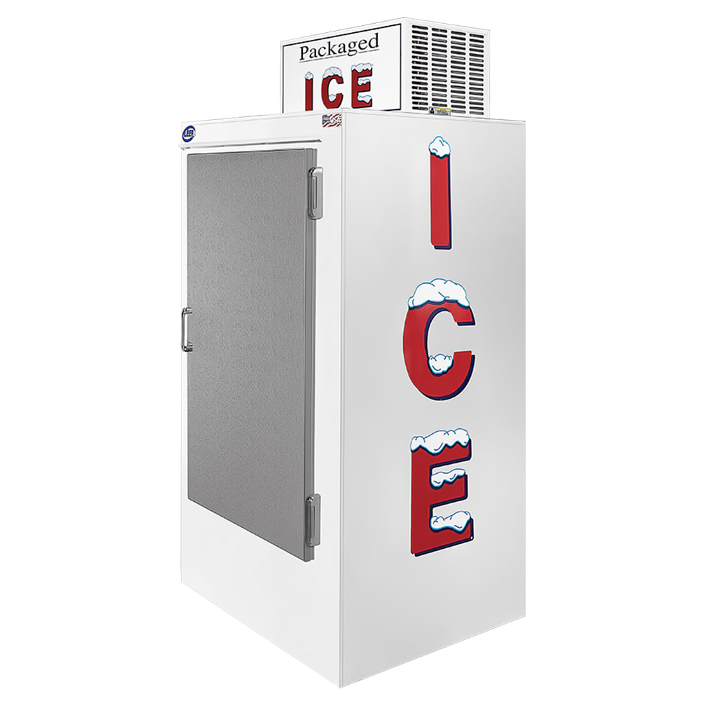 Leer single-door outdoor ice merchandiser