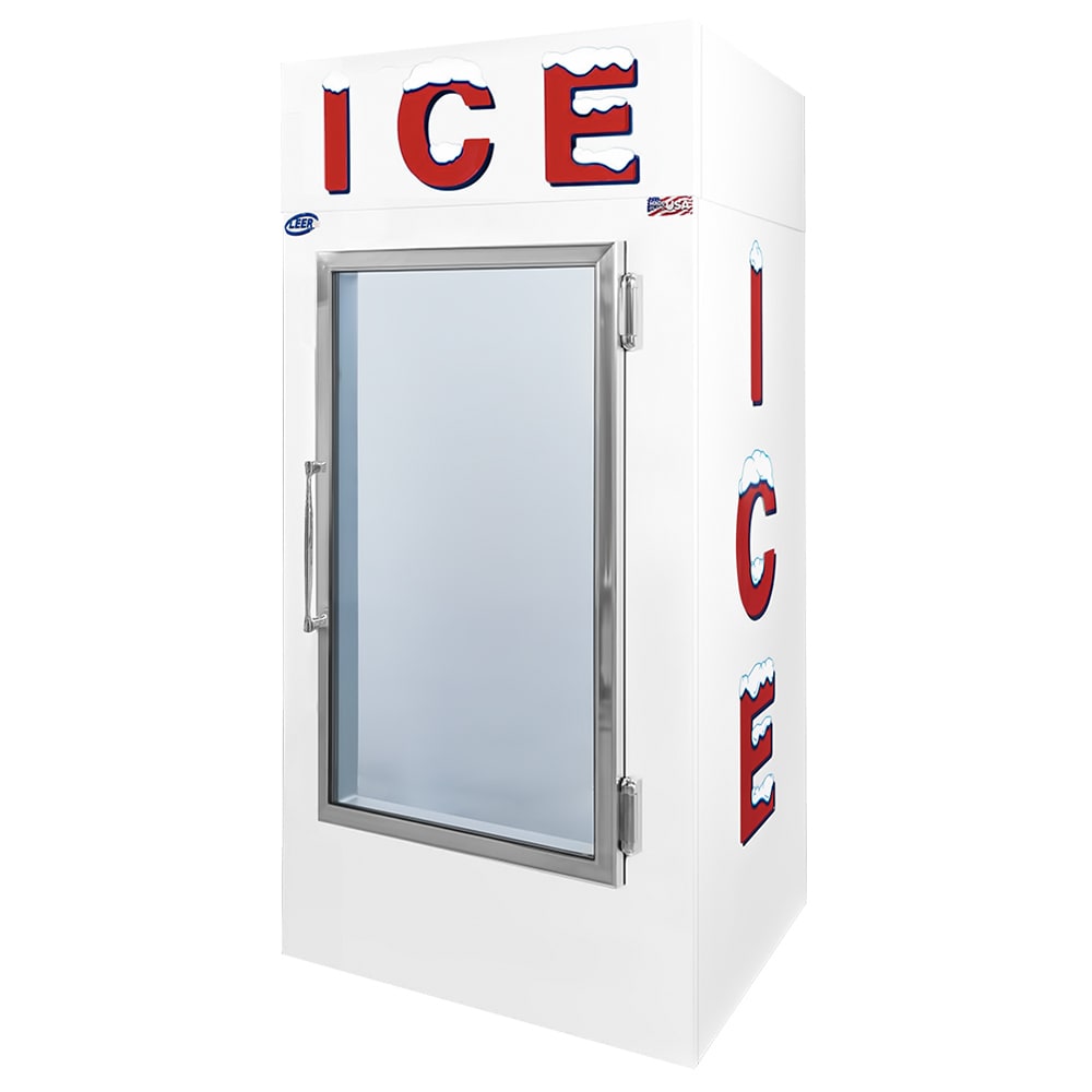 Leer Inc L030uage 36 Indoor Ice Merchandiser W 50 10 Lb Bag Capacity White 120v