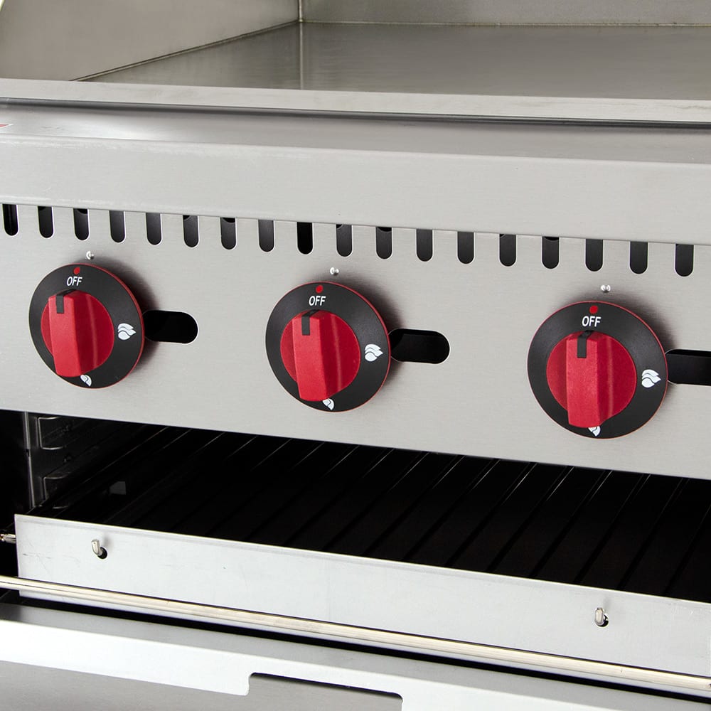 eQuipped R10RGB24 60" 6 Burner Gas Range w/ Raised Griddle Broiler, NG