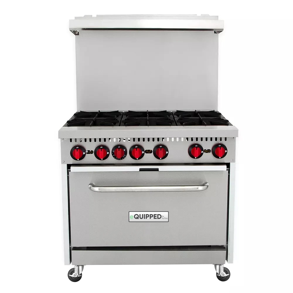 eQuipped R6 36" 6 Burner Gas Range w/ Standard Oven, Natural Gas