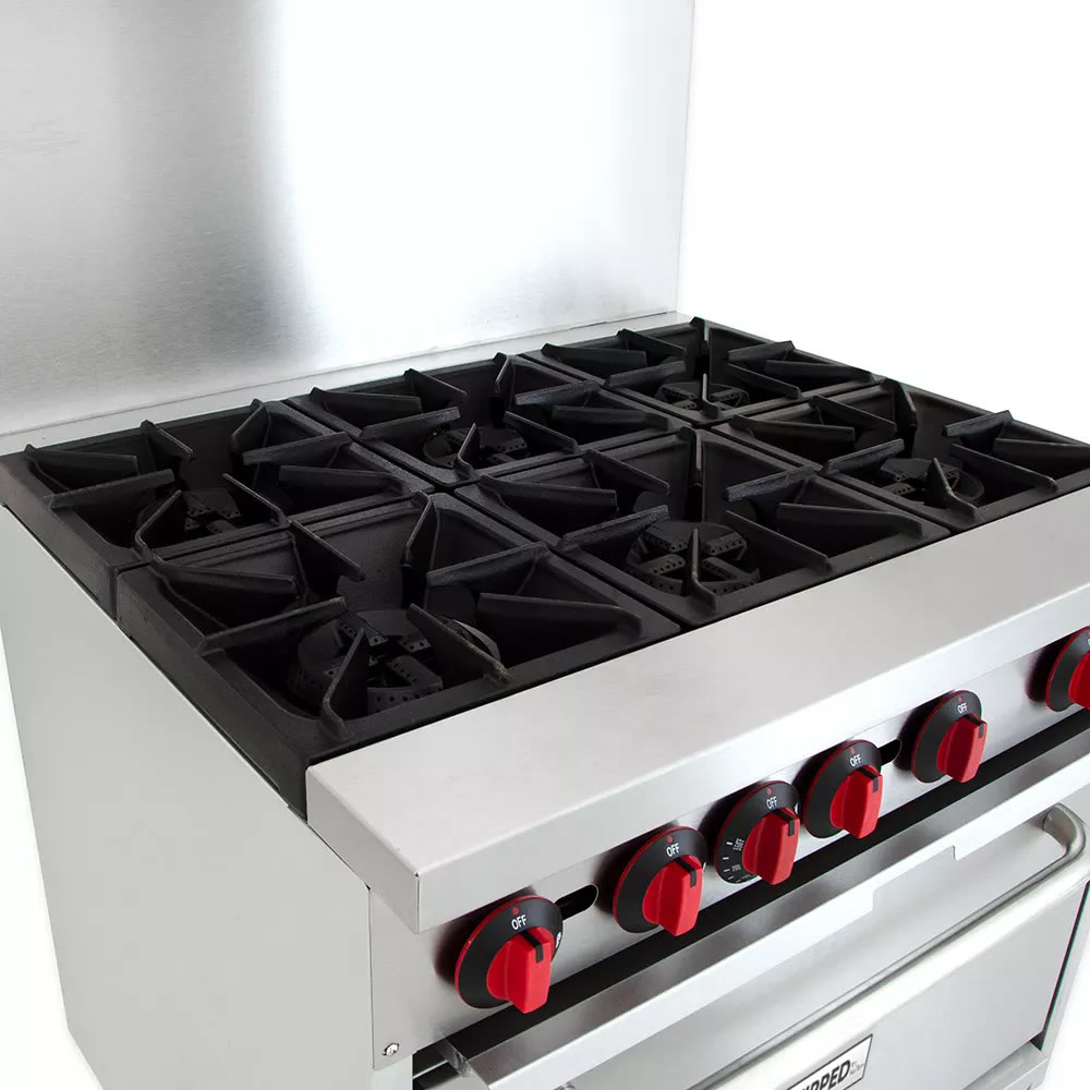 eQuipped R6 36" 6 Burner Gas Range w/ Standard Oven, Natural Gas