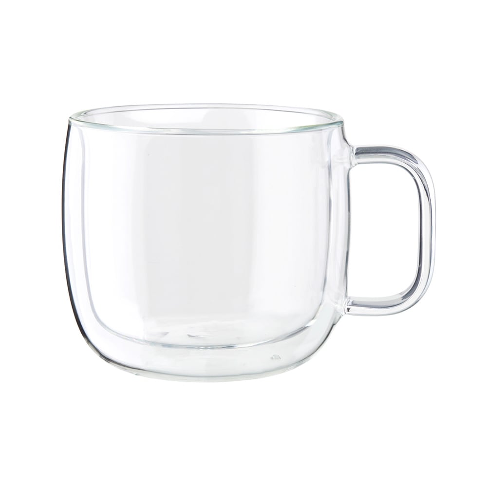 Zwilling J.A. Henckels Sorrento Plus 8-pc Double Wall Glass Coffee Mug Set, 12 oz Capacity