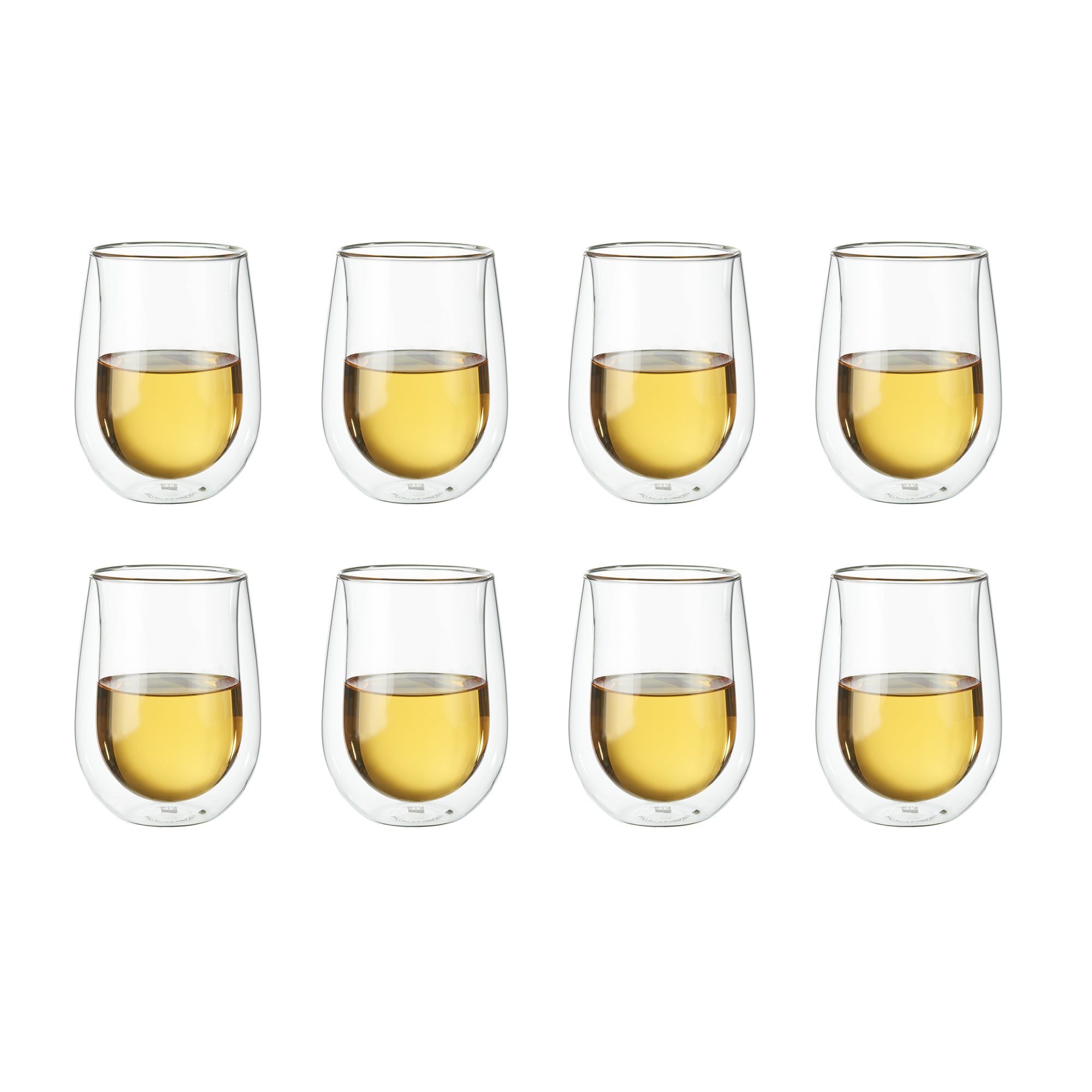 ZWILLING SORRENTO DOUBLE WALL GLASSWARE 10-OZ STEMLESS WHITE WINE GLASS SET  OF 2 — Grand Fête