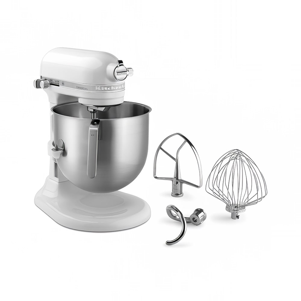 Commercial KSM8990WH 8 qt KitchenAid® Planetary Mixer - 1 1/3 hp,