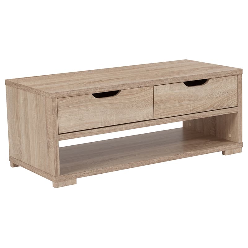 Flash Furniture Ev Ct 3710 00 Gg Howell Coffee Table W 2 Drawers Flash Furniture Ev Ct 3710 00 Gg Howell Coffee Table W 2 Drawers Open Storage 39 25 X 17 75 D 16 H Sonoma Oak Laminate