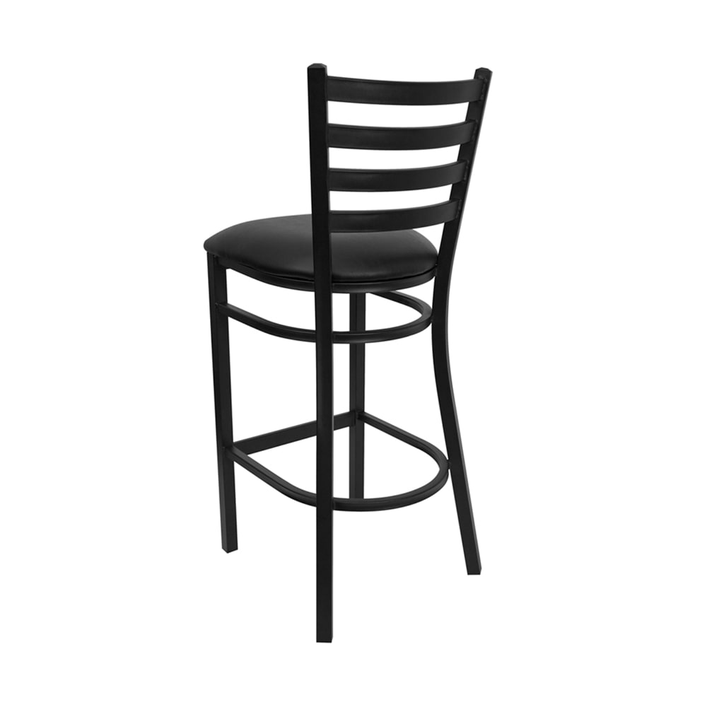 Flash Furniture Hercules Black Ladder Back Metal Restaurant Bar Stool