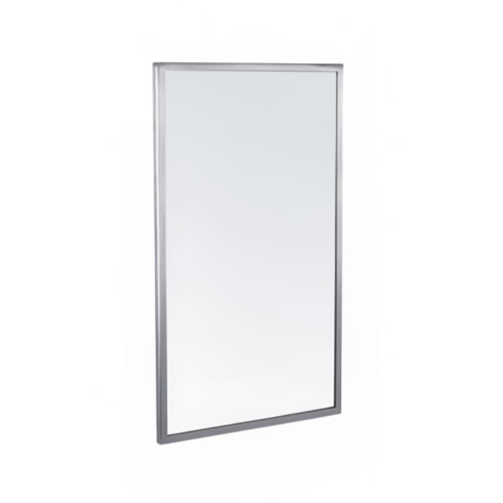 Gamco A18X30 Welded Frame Mirror 18" x 30", Satin Stainless