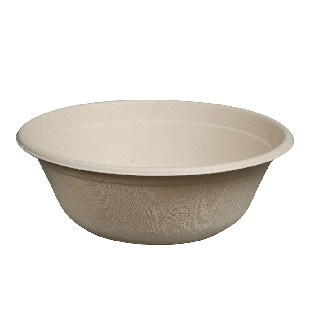 fineline-42rb40-40-oz-disposable-bowl-bagasse-tan