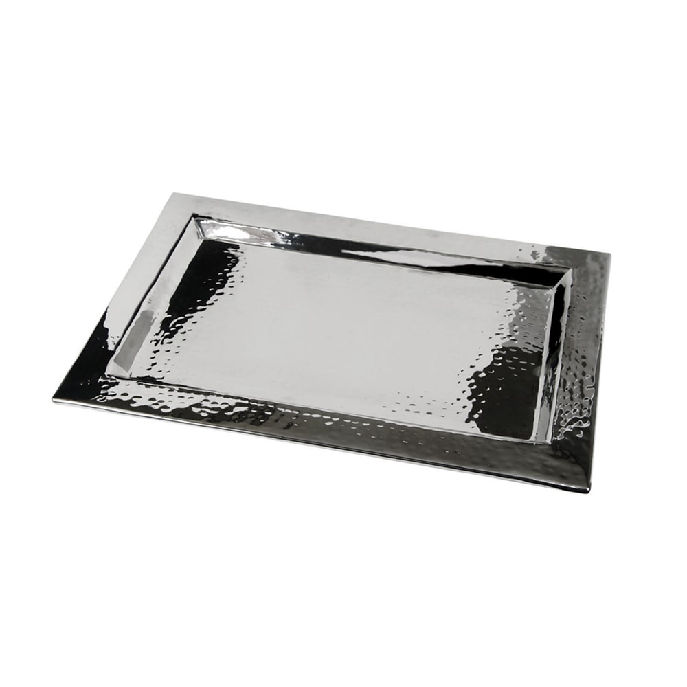 Eastern Tabletop 5493 Rectangular Serving Tray 18" x 12", Stainless Steel