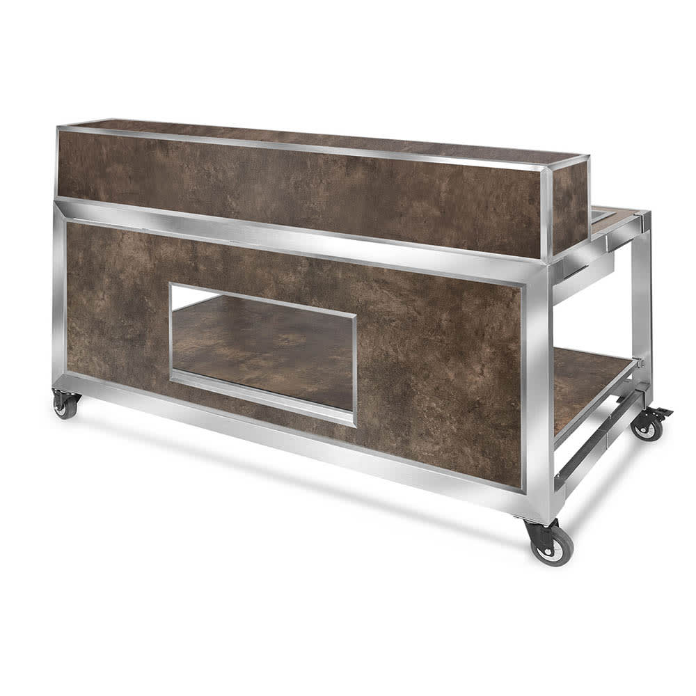 Eastern Tabletop HB6500W 66 5/8" Foldaway Portable Bar Kit, Sandstone Textured