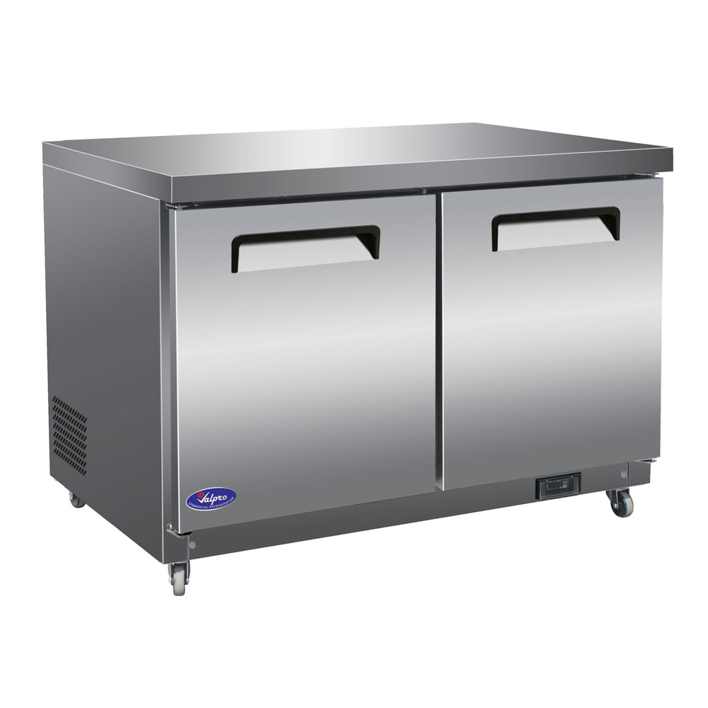 Valpro VPUCF48 48" W Undercounter Freezer w/ (2) Sections & (2) Doors, 115v
