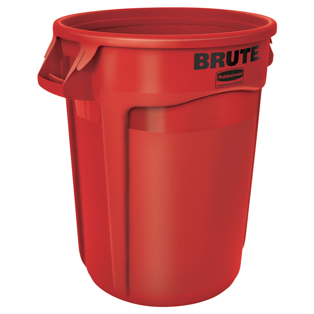 Rubbermaid FG265500WHT 55 gallon Brute Trash Can - Plastic, Round