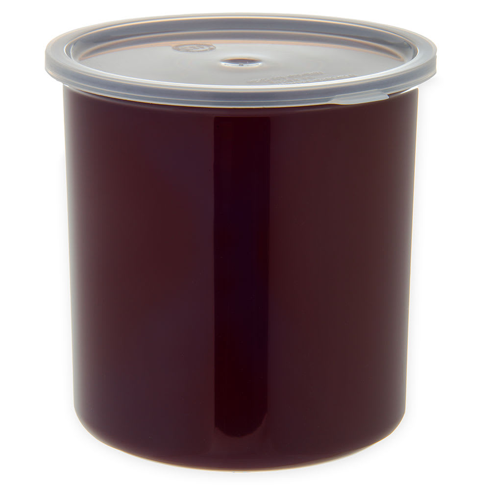 Carlisle 2 7/10 qt Classic Salad Crock with Lid - Plastic, Brown (030201)